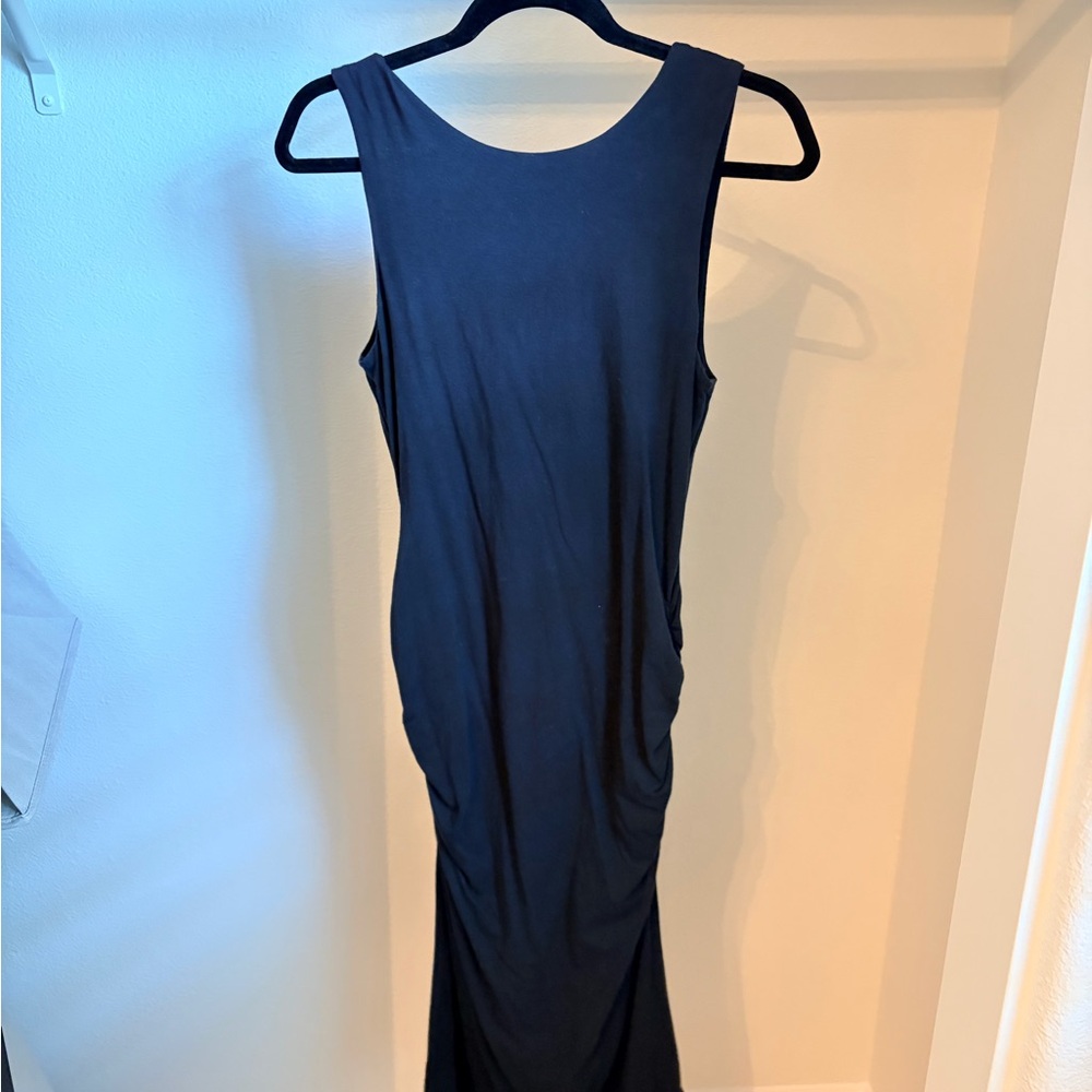 Athleta Black Sleeveless Midi Dress | Size Petite Medium